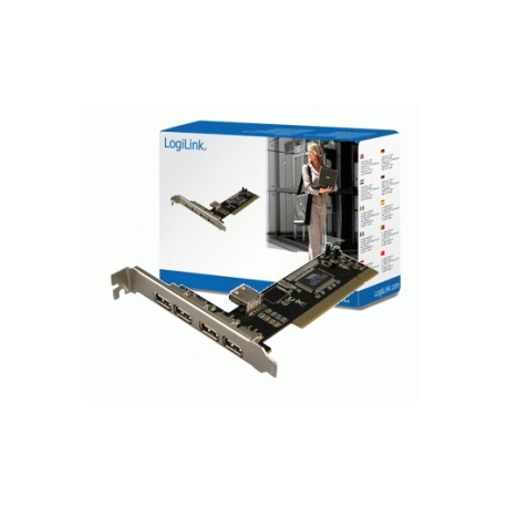 LogiLink PCI Card USB 2.0 4+1 Port - USB adapter - PCI - USB 2.0 - 5 ports - 1