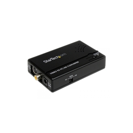 StarTech.com Composite and S-Video to VGA Video Scan Converter - composite to VGA - scan Converter - s-Video to VGA (VID2VGATV2) - Video converter - composite video, S-video - component video, VGA - black - for P / N: SVA5M3NEUA - 0