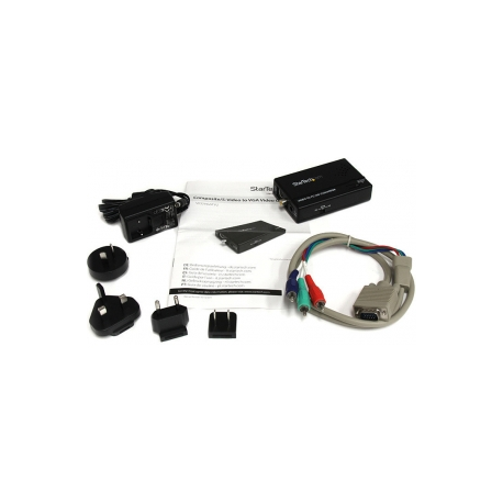 StarTech.com Composite and S-Video to VGA Video Scan Converter - composite to VGA - scan Converter - s-Video to VGA (VID2VGATV2) - Video converter - composite video, S-video - component video, VGA - black - for P / N: SVA5M3NEUA - 4