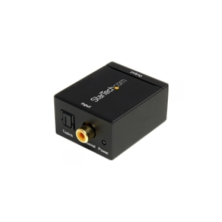 StarTech.com SPDIF Digital Coaxial or Toslink Optical to Stereo RCA Audio Converter - Digital Audio Adapter (SPDIF2AA) - Coaxial / optical digital audio converter - black - for P / N: FPCEILPTBLP, FPWARTB1M, FPWFXBAT, FPWTLTBAT, STNDMTV100, STNDMTV70, STNDMTVDUO - 0