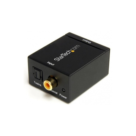 StarTech.com SPDIF Digital Coaxial or Toslink Optical to Stereo RCA Audio Converter - Digital Audio Adapter (SPDIF2AA) - Coaxial / optical digital audio converter - black - for P / N: FPCEILPTBLP, FPWARTB1M, FPWFXBAT, FPWTLTBAT, STNDMTV100, STNDMTV70, STNDMTVDUO - 3
