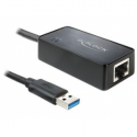 DeLock Adapter USB 3.0 > Gigabit LAN 10 / 100 / 1000 Mb / s - Network adapter - USB 3.0 - Gigabit Ethernet