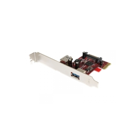 StarTech.com 2 port PCI Express SuperSpeed USB 3.0 Card with UASP Support - 1 Internal 1 External - Dual Port PCIe USB 3.0 Adapter (PEXUSB3S11) - USB adapter - PCIe 2.0 low profile - USB, USB 2.0, USB 3.0 - 2 ports - for P / N: HB20A4AME, HB20A7AME, S251BU31315, SDOCK2ERU33, SDOCK2U313R, SDOCK2U33V, UNIDOCKU33 - 0