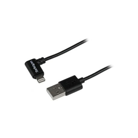 StarTech.com 2m (6ft) Long Black Apple® 8-pin Lightning Connector to USB Cable for iPhone  /  iPod  /  iPad - Charge and Sync Cable (USBLT2MB) - Lightning cable - Lightning male to USB male - 2 m - double shielded - black - for P / N: ST4200MINI2, ST4200MINIC - 1