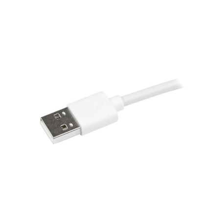 StarTech.com 1m (3ft) White Apple 8-pin Lightning Connector to USB Cable for iPhone  /  iPod  /  iPad - Charge and Sync Cable - 1 meter (USBLT1MW) - Lightning cable - Lightning male to USB male - 1 m - double shielded - white - for P / N: KITBXAVHDPEU, KITBXAVHDPNA, KITBXAVHDPUK, KITBXDOCKPEU, KITBXDOCKPUK, KITBZDOCK - 5