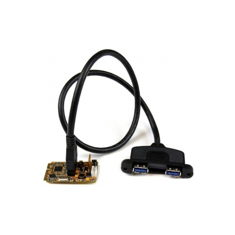 StarTech.com 2 Port SuperSpeed Mini PCI Express USB 3.0 Adapter Card w /  Bracket Kit and UASP Support - Dual Port Mini PCIe USB 3 Card (MPEXUSB3S22B) - USB adapter - PCIe Mini Card low profile - USB 3.0 x 2 - for P / N: SDOCK2ERU33, SDOCK2U313R, SDOCK2U33, SDOCK2U33RE, SDOCK2U33V, SDOCK4U33, SDOCKU33EBV - 4