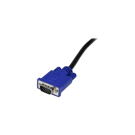 StarTech.com 10 ft Ultra Thin USB VGA 2-in-1 KVM Cable - VGA KVM Cable - USB KVM Cable - KVM Switch Cable (SVECONUS10) - Video  /  USB cable - USB, HD-15 (VGA) (M) to HD-15 (VGA) (M) - 3.05 m - black - for P / N: CAB831HDU, RACKCONS1908, SV1631DUSBUK, SV565DUTPU, SV565UTPUL, SV831DUSBUK - 0