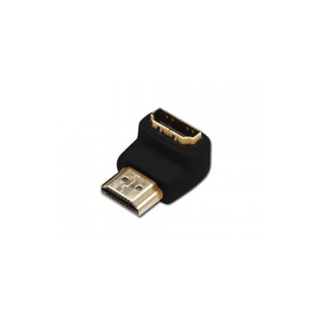 ASSMANN - HDMI adapter - HDMI female to HDMI male - shielded - black - 90° connector - 0