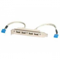 StarTech.com 4 Port USB A Female Slot Plate Adapter - USB panel - 4 pin USB Type A (F) (USBPLATE4) - USB panel - USB (F) to 9 pin IDC (F)