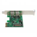 StarTech.com 2 Port PCI Express (PCIe) SuperSpeed USB 3.0 Card Adapter with UASP - SATA Power - Dual Port USB 3 PCIe Controller (PEXUSB3S24) - USB adapter - PCIe - USB 3.0 x 2 - for P / N: CFASTRWU3, ST3300GU3B, ST4300U3C1, ST4300U3C1B, ST7300U3M, ST7300USBME, USB3S2ESATA3