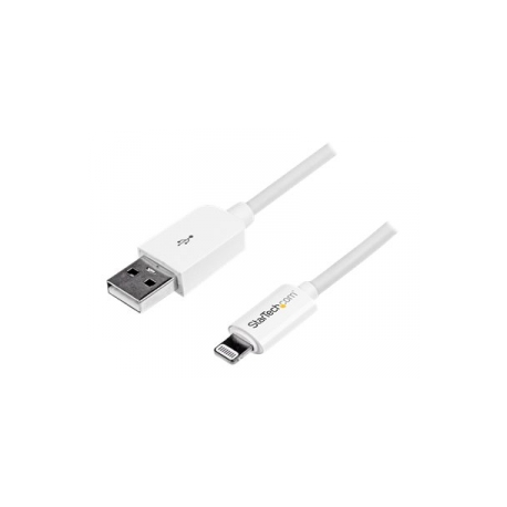 StarTech.com 3m (10ft) Long White Apple® 8-pin Lightning Connector to USB Cable for iPhone  /  iPod  /  iPad - Charge and Sync Cable (USBLT3MW) - Lightning cable - Lightning male to USB male - 3 m - white - for P / N: KITBXAVHDPEU, KITBXAVHDPNA, KITBXAVHDPUK, KITBXDOCKPEU, KITBXDOCKPUK, KITBZDOCK - 0
