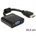 Delock - Adapter - HD-15 (VGA) female to HDMI male - 25.5 cm - black