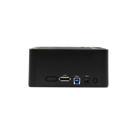 StarTech.com USB 3.0  /  eSATA Dual Hard Drive Docking Station with UASP for 2.5 / 3.5in SATA SSD  /  HDD - SATA 6 Gbps USB 3.0 Dual Drive Dock - Storage controller - 2.5", 3.5" - SATA 6Gb / s - eSATA 6Gb / s, USB 3.0 - black - for P / N: SVA12M5NA - 3