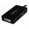 StarTech.com 3 in 1 DisplayPort Multi Video Adapter Converter - 1080p DP Laptop to HDMI VGA or DVI Monitor or Projector Display (DP2VGDVHD) - Adapter - DisplayPort male to HD-15 (VGA), DVI-D, HDMI female - 26.6 m - black - active, 1920 x 1200 (WUXGA) support
