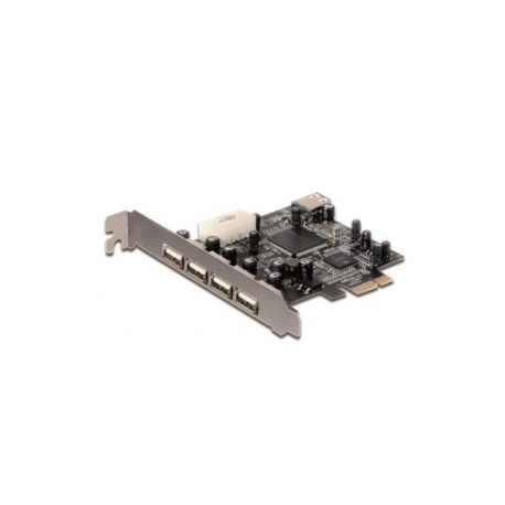 Ednet Kontroler USB2.0, 4+1 porty, PCIe - 0