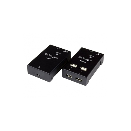 StarTech.com 4-Port USB 2.0 Extender - 165ft (50m) USB Over Cat5 / Cat6 Extender - Compact USB 2.0 Over Ethernet Extender (USB2004EXTV) - USB extender - USB 2.0 - over CAT 5 / 6 - 4 ports - up to 50 m - for P / N: SVA5N3NEUA - 1