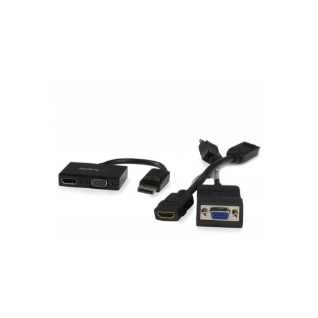 StarTech.com 2 in 1 Displayport Adapter - DisplayPort to HDMI or VGA - DisplayPort Adapter - 1920x1200 - Travel Adapter (DP2HDVGA) - Video converter - DisplayPort - HDMI, VGA - black - 6