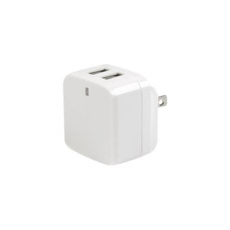 StarTech.com Dual Port USB Wall Charger 17W / 3.4A - Travel Charger 110V / 220V - Power adapter - 17 Watt - 3.4 A - 2 output connectors (USB) - white - for P / N: USBLT1MWS, USBLT2MBR, USBLT2MW, USBLT30CMW, USBLTM1MBK, USBLTM1MWH, VID2VGATV3 - 0