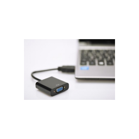 DIGITUS - Video  /  audio adaptor - HDMI male to HD-15 (VGA), mini jack female - black - 2