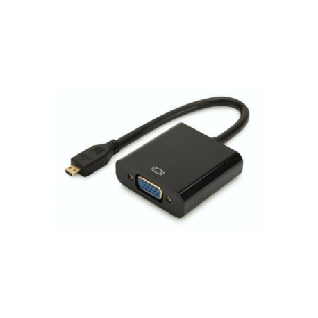 DIGITUS - Video  /  audio adaptor - micro HDMI male to HD-15 (VGA), mini jack female - black - 0