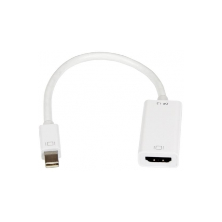 StarTech.com Mini DisplayPort to HDMI 4K Audio  /  Video Converter - mDP 1.2 to HDMI Active Adapter for MacBook Pro / Air - 4K @ 30Hz - White (MDP2HD4KSW) - Adapter - Mini DisplayPort male to HDMI female - 15 cm - white - active, 4K30Hz (3840 x 2160) support - for Apple MacBook Air; MacBook Pro - 2