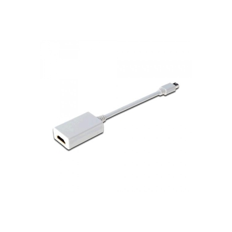 DIGITUS - Adapter - Mini DisplayPort male to HDMI female - 15 cm - double shielded - white - 0