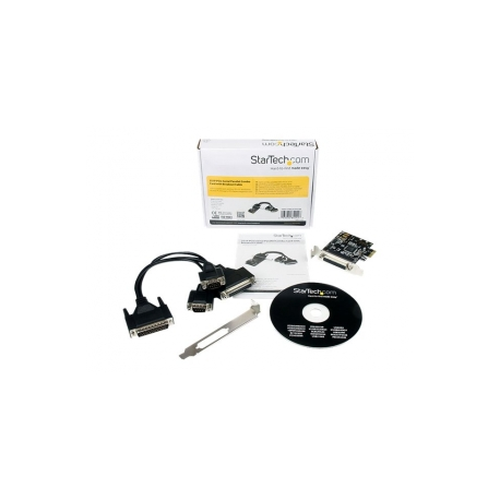 StarTech.com 2S1P PCI Express Serial Parallel Combo Card with Breakout Cable - Parallel / serial adapter - PCIe low profile - RS-232 - 2 ports + 1 x parallel port - 0
