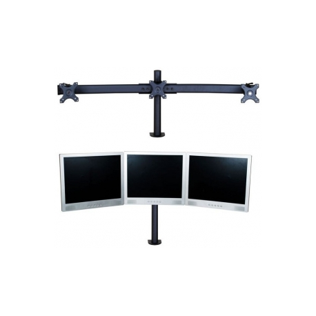 Neomounts by Newstar FPMA-D700D3 - Mounting kit - for 3 LCD displays - black - screen size: 10"-27" - clamp mountable, desk-mountable - 2