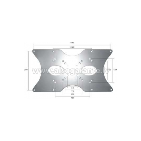 Neomounts by Newstar FPMA-VESA400 - Mounting component (VESA adapter plate) - for LCD display - silver - screen size: 22"-52" - 0