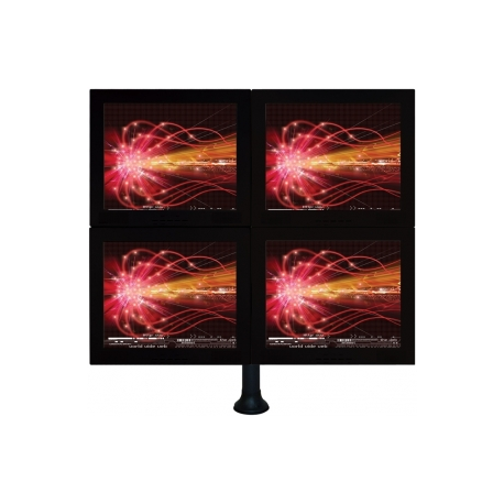 Neomounts by Newstar FPMA-D700D4 - Mounting kit - for 4 LCD displays (full-motion) - black - screen size: 19"-30" - clamp mountable, desk-mountable - 1