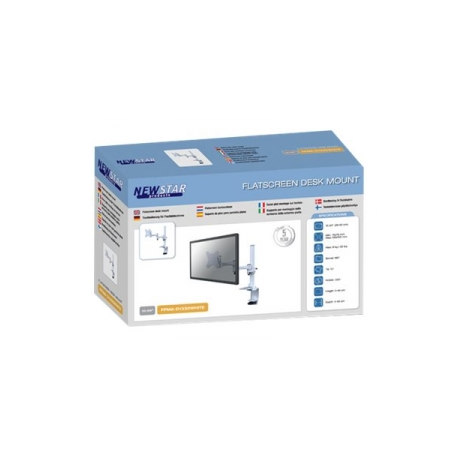 Neomounts by Newstar FPMA-D1330 - Mounting kit - for LCD display (full-motion) - white - screen size: 10"-30" - clamp mountable, grommet, desk-mountable - 0
