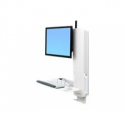 Ergotron StyleView - Mounting kit (vertical lift) - for LCD display  /  PC equipment - sit-stand system - white - screen size: up to 24" - wall-mountable