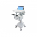 Ergotron StyleView - Cart - for notebook  /  keyboard  /  mouse (open architecture) - medical - aluminium, zinc-plated steel, high-grade plastic - grey, white, polished aluminium - screen size: 17.3" wide - output: AC 230 V - 66 Ah - Lead Acid - TAA Compliant