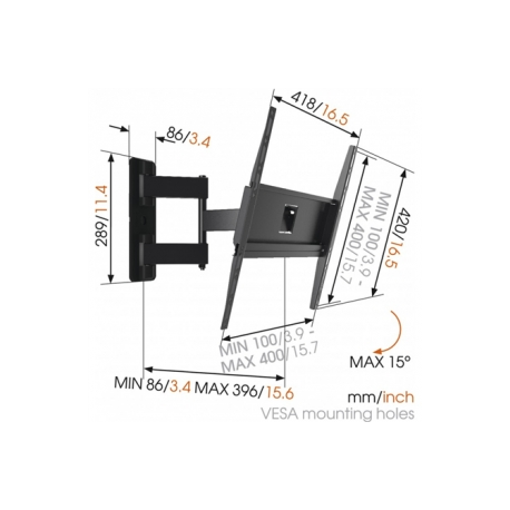 Vogels MA3040-A1 TURN Wall Mount 32-55" - 1
