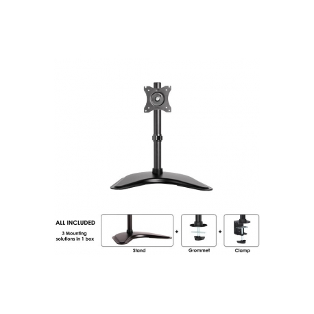Neomounts by Newstar Select NM-D335 - Stand - for LCD display (full-motion) - black - screen size: 10"-30" - desktop stand, clamp mountable, grommet, desk-mountable - 7