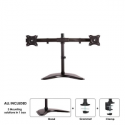 Neomounts by Newstar Select NM-D335D - Stand - for 2 LCD displays (full-motion) - black - screen size: 10"-27" - desktop stand, clamp mountable, grommet, desk-mountable