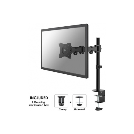 Neomounts by Newstar Select NM-D135 - Mounting kit - for LCD display (full-motion) - black - screen size: 10"-30" - clamp mountable, grommet, desk-mountable - 3