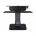 StarTech.com Height Adjustable Standing Desk Converter - Sit Stand Desk with One-finger Adjustment - Ergonomic Desk - Mounting kit (clamp plate, keyboard tray, pneumatic arm, base, keyboard tray backing, workstation, mounting pillar, small pressure pads (keyboard tray), circular pressure pads (base), back plate (keyboard)) - for LCD display  /  PC equipment - steel - black, silver - screen size: 12"-30" - desktop - for P / N: ARMPIVOTB, ARMPIVOTHD, ARMPIVOTV2, LTRISERP, MONSTADJD, MONSTADJDL, MONSTADQI