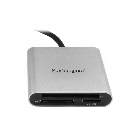 StarTech.com USB 3.0 Flash Memory Multi-Card Reader / Writer with USB-C - SD microSD and CompactFlash Card Reader w / Integrated USB-C Cable (FCREADU3C) - Card reader (CF I, CF II, MMC, SD, microSD, SDHC, microSDHC, SDXC, microSDXC) - USB 3.0 - 2