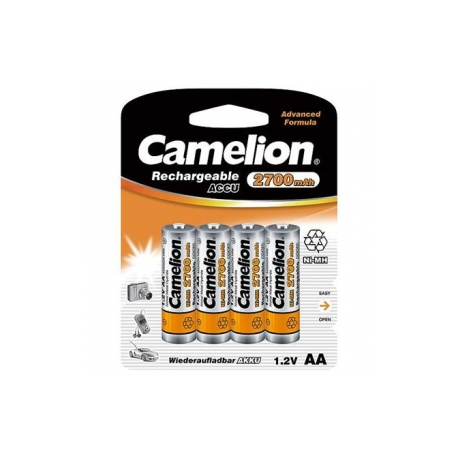 Camelion Rechargeable Batteries Ni-MH, AA 4-pack, 2700mAh, incl. battery cases for 4x accus/batteries - 0