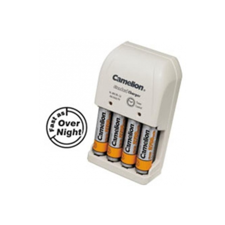 Camelion Universal Charger BC-0904, Charges 2 or 4 Ni-MH/Ni-Cd AA/AAA, 1-2 9V batteries/ LED Indicators/ Low Charge Current for Longer Battery Life/ Reverse Polarity Protection/ 0 Voltage Jump Start - 0