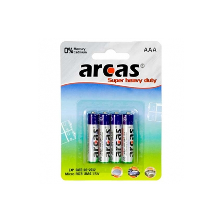 Arcas Super Heavy Duty AAA (LR03), 4- pack - 0