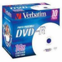 Verbatim - 10 x DVD-R - 4.7 GB 16x - wide photo printable surface - jewel case