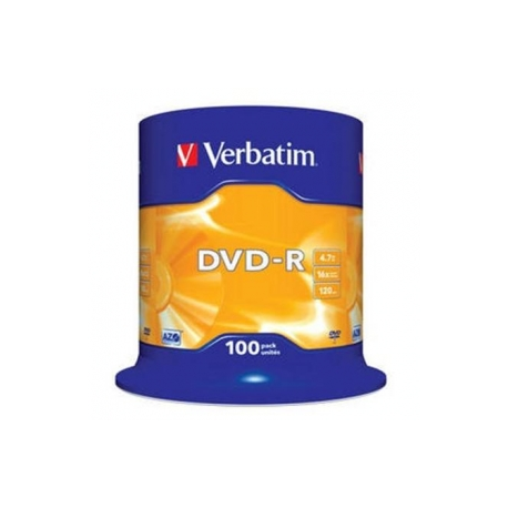 Verbatim - 100 x DVD-R - 4.7 GB 16x - matt silver - spindle - 0