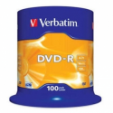 Verbatim - 100 x DVD-R - 4.7 GB 16x - matt silver - spindle