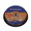 Verbatim - 10 x DVD-R - 4.7 GB 16x - matt silver - spindle