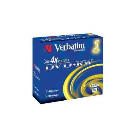 Verbatim DataLifePlus - 5 x DVD+RW - 4.7 GB 4x - jewel case - 0