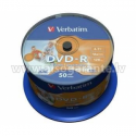 Verbatim - 50 x DVD-R - 4.7 GB 16x - wide photo printable surface - spindle