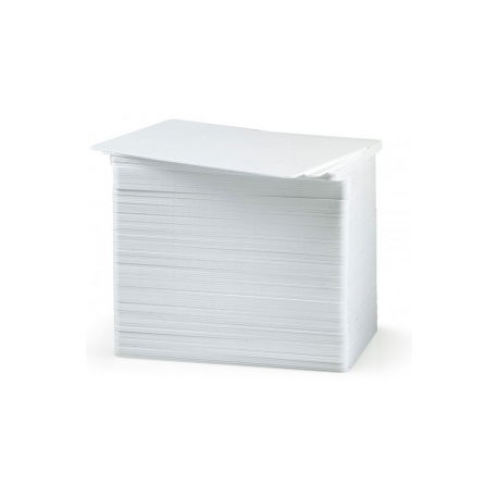 Zebra Premier - 15 mil - white - 500 card(s) write-able back PVC card - for Zebra P330m - 0