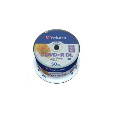 Verbatim - 50 x DVD+R DL - 8.5 GB (240min) 8x - printable surface - spindle - 0